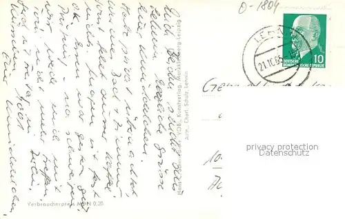 AK / Ansichtskarte Lehnin Hauptstrasse Gohlitzsee Kirche Schule Alexisdenkmal Wappen Lehnin