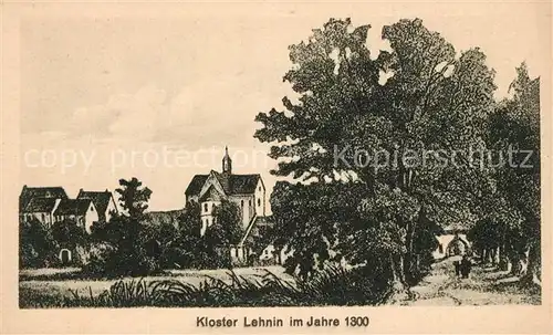 AK / Ansichtskarte Lehnin Kloster im Jahre 1300 Kuenstlerkarte Lehnin