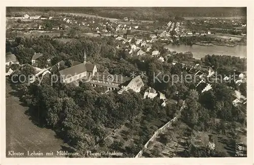 AK / Ansichtskarte Kloster_Lehnin mit Muehlensee Fliegeraufnahme Kloster_Lehnin