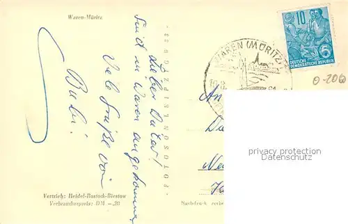 AK / Ansichtskarte Waren_Mueritz Uferpromenade an der Mueritz Mecklenburgische Seenplatte Waren Mueritz