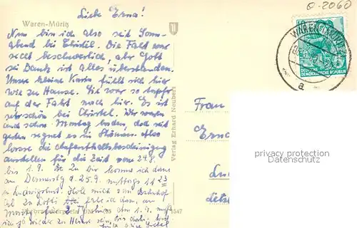 AK / Ansichtskarte Waren_Mueritz Mueritzhoehe Bruecke Anleger Mecklenburgische Seenplatte Waren Mueritz