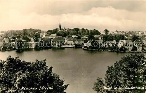 AK / Ansichtskarte Malchow Panorama Blick vom Klosterturm Mecklenburgische Seenplatte Malchow