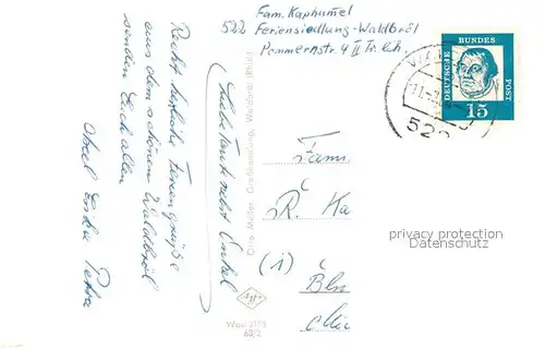 AK / Ansichtskarte Waldbroel Teilansichten Krankenhaus Siedlung Waldbroel