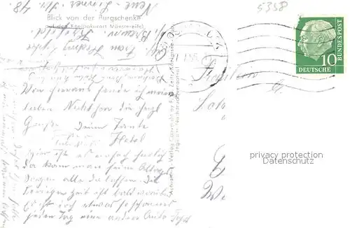 AK / Ansichtskarte Muenstereifel_Bad Blick von der Burgschenke Muenstereifel_Bad