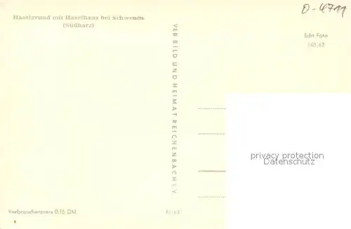 AK / Ansichtskarte Schwenda Haselgrund mit Haselhaus  Schwenda