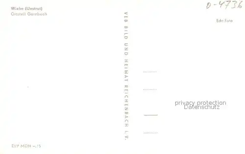 AK / Ansichtskarte Wiehe_Unstruttal Ortsteil Garnbach Fliegeraufnahme Wiehe_Unstruttal