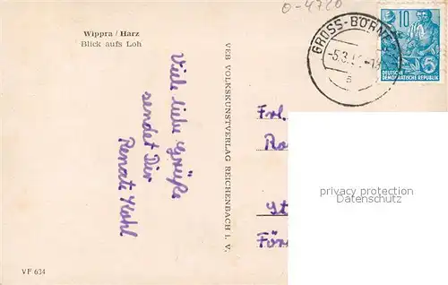 AK / Ansichtskarte Wippra mit Loh Wippra