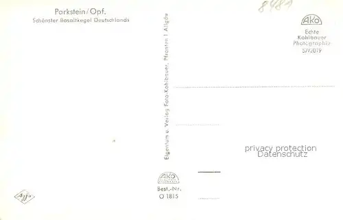 AK / Ansichtskarte Parkstein Sch?nster Basaltkegel Deutschlands Parkstein