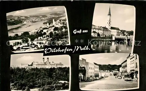 AK / Ansichtskarte Vilshofen_Donau Fliegeraufnahme Br?cke  Vilshofen Donau