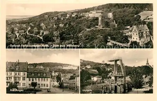 AK / Ansichtskarte Bad_Frankenhausen Weinberg Anger Freibad Bad_Frankenhausen