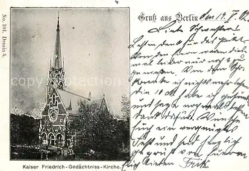 AK / Ansichtskarte Berlin Kaiser Friedrich Ged?chtniskirche  Berlin