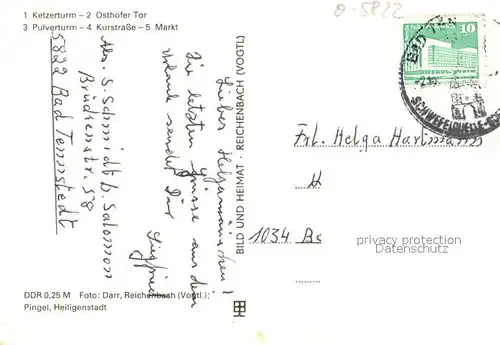 AK / Ansichtskarte Bad_Tennstedt Ketzerturm Osth?fer Tor Pulverturm Kurstrasse Markt Bad_Tennstedt