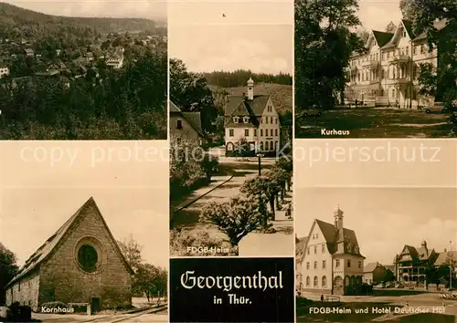 AK / Ansichtskarte Georgenthal_Gotha Kurhaus FDGB Heim Kornhaus Hotel Deutscher Hof Georgenthal Gotha