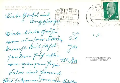 AK / Ansichtskarte Naumburg_Saale Dom und Dreik?nigskapelle Wilhelm Pieck Platz Georgi Dimitroff Strasse Naumburg_Saale