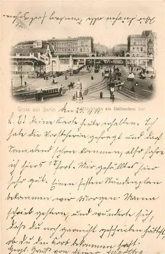 AK / Ansichtskarte Berlin Hochbahn am Halleschen Tor Berlin