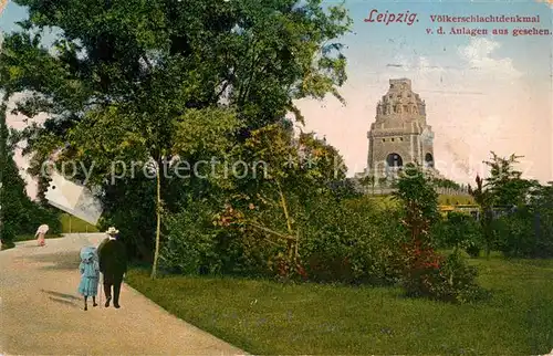 AK / Ansichtskarte Leipzig Voelkerschlachtdenkmal Anlagen Leipzig