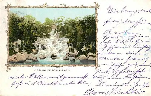 AK / Ansichtskarte Berlin Viktoria Park Berlin