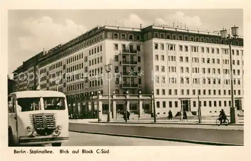 AK / Ansichtskarte Berlin Stalinallee Block C Sued Berlin