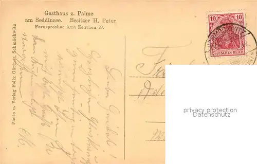 AK / Ansichtskarte Schmoeckwitz Gasthaus zur Palme Faehre Schmoeckwitz
