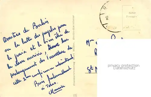 AK / Ansichtskarte Berlin Stalinallee bei Nacht Berlin