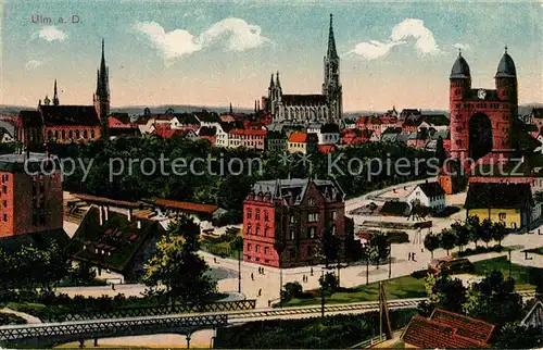 AK / Ansichtskarte Ulm_Donau Stadtblick mit Ulmer Muenster Ulm_Donau
