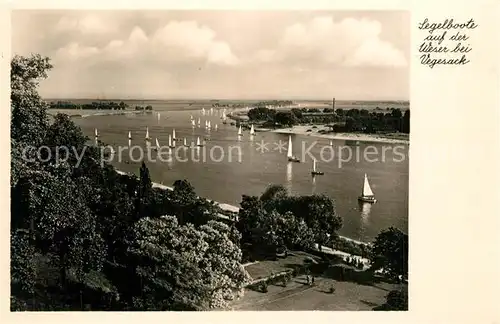AK / Ansichtskarte Vegesack Segelboote auf der Weser Vegesack