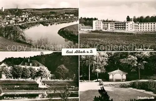 AK / Ansichtskarte Bad_Abbach Panorama Grosses Kurhaus Kurhaus Waldfrieden Schwefelquelle Bad_Abbach