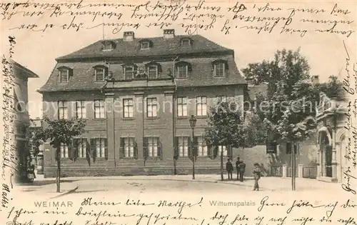 AK / Ansichtskarte Weimar_Thueringen Wittumspalais Weimar Thueringen