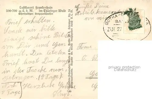 AK / Ansichtskarte Frankenhain_Thueringen Erholungsheim Fliegeraufnahme Frankenhain Thueringen