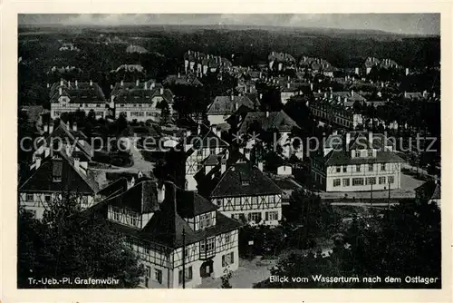 AK / Ansichtskarte Grafenwoehr_Truppenuebungsplatz Blick vom Wasserturm zum Ostlager Grafenwoehr