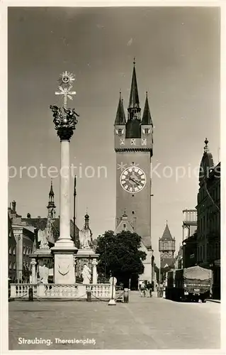 AK / Ansichtskarte Straubing Theresienplatz Straubing