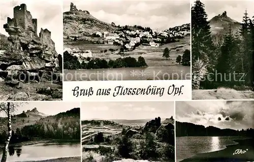 AK / Ansichtskarte Flossenbuerg Burgruine Panorama Teilansichten Flossenbuerg