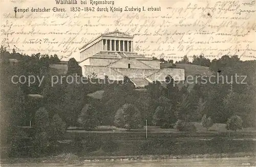 AK / Ansichtskarte Regensburg Walhalla Regensburg