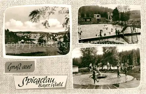 AK / Ansichtskarte Spiegelau Panorama Schwimmbad Spiegelau