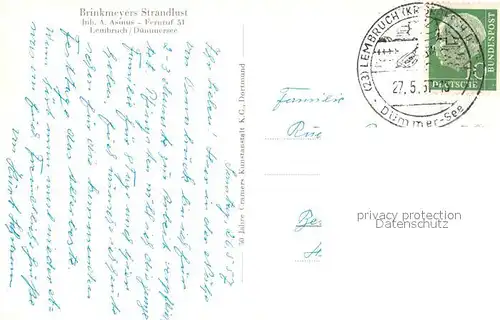 AK / Ansichtskarte Duemmersee_Mecklenburg Vorpommern Anlegestelle Lembruch Duemmersee