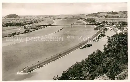 AK / Ansichtskarte Deggendorf_Donau Panorama Deggendorf Donau