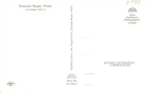 AK / Ansichtskarte Teisnach mit Kirche und Arber Teisnach