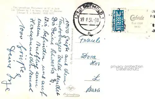 AK / Ansichtskarte Hermannsdenkmal Panorama Hermannsdenkmal