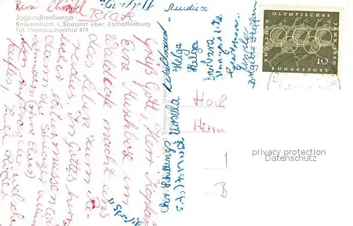 AK / Ansichtskarte Krausenbach Schnatterloch Miltenberg Schloss Mespelbrunn Jugendherberge Krausenbach