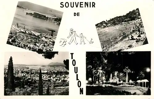 AK / Ansichtskarte Toulon_Var Strand Panorama Nachtaufnahme Toulon_Var