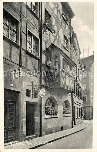 AK / Ansichtskarte Nuernberg Hans Sachs Haus Bronze Relief Nuernberg