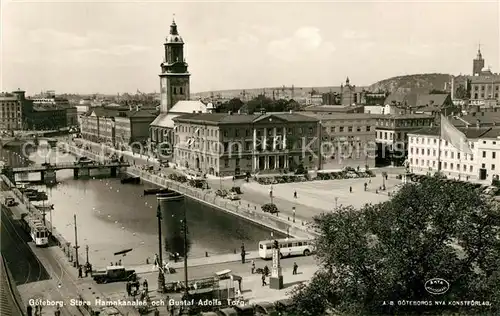 AK / Ansichtskarte Goeteborg Stora Hamakanalen Gustav Adolfs Torg Goeteborg