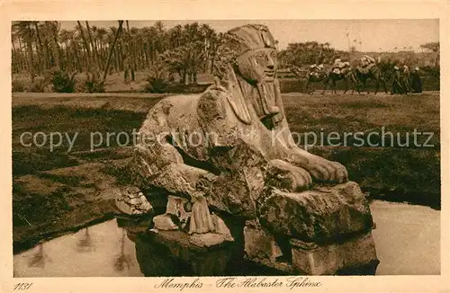 AK / Ansichtskarte Memphis_Aegypten Alabaster Sphinx  Memphis Aegypten