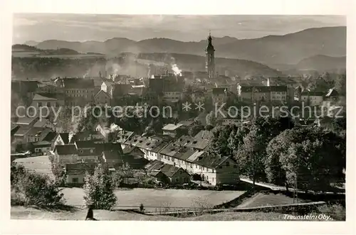 AK / Ansichtskarte Traunstein_Oberbayern Panorama Kirche Traunstein_Oberbayern
