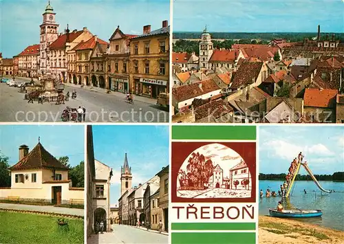 AK / Ansichtskarte Trebon athaus Schwimmbad Kirche Stadtansichten Trebon