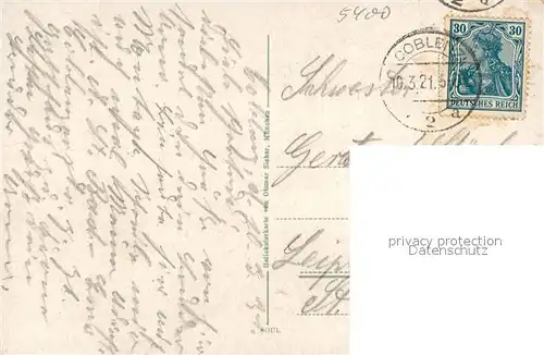 AK / Ansichtskarte Koblenz_Rhein Bahnhof und Carthaus Koblenz_Rhein