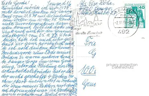 AK / Ansichtskarte Lemgo Sehenswuerdigkeiten der Stadt Landkarte Lemgo