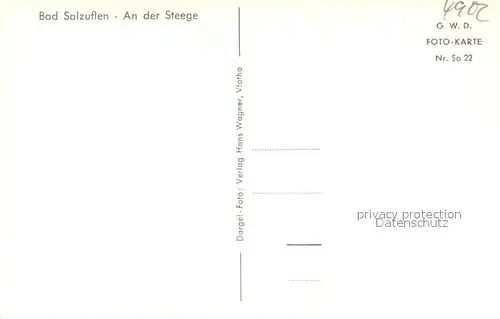 AK / Ansichtskarte Bad_Salzuflen An der Steege Bad_Salzuflen