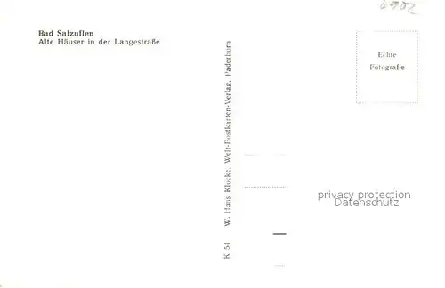 AK / Ansichtskarte Bad_Salzuflen Alte Haeuser Fachwerkhaeuser Langestrasse Bad_Salzuflen