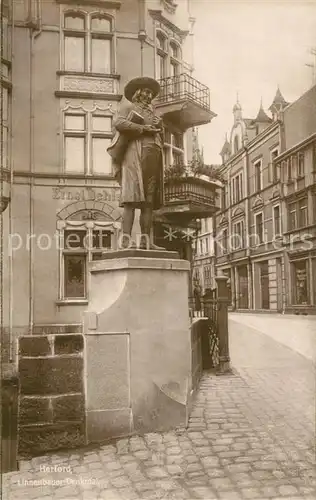 AK / Ansichtskarte Herford Linnenbauer Denkmal Statue Herford